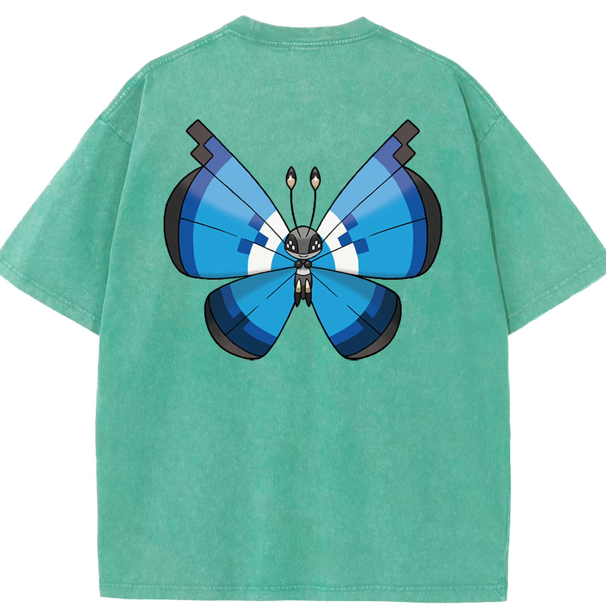 （画像用） ポケットモンスター Pokémon 綿100% ヴィンテージ風 半袖Tシャツ（背面プリント）